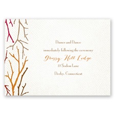 Twigs on Burlap - Bark - Reception Card