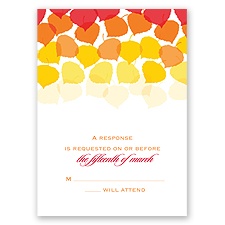 Aspen Leaf Heart - Response Card