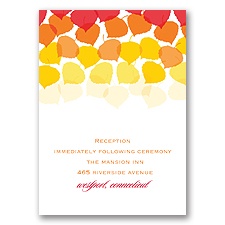 Aspen Leaf Heart - Reception Card