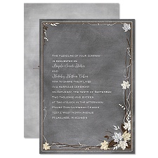 Chalkboard Autumn - Sterling - Invitation