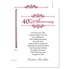 Simply Beautiful - Anniversary Invitation