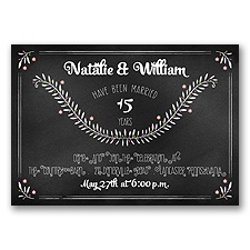 Chalkboard Art - Anniversary Invitation