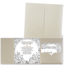 Damask Moon - Gold Shimmer - Pocket Invitation