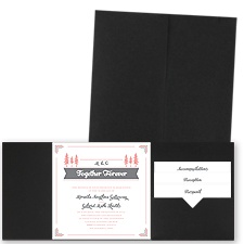Pleasant Pines - Black - Pocket Invitation