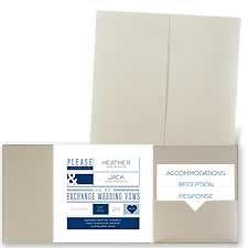 Modern Impression - Gold Shimmer - Pocket Invitation