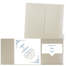 Delicate Filigree - Gold Shimmer - Pocket Invitation