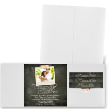 Favorite Photo - White Shimmer - Pocket Invitation