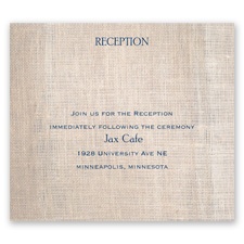 Feathers on Burlap - Reception Card