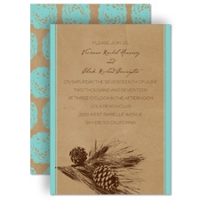 Pine Tree Treasures - Aqua - Invitation