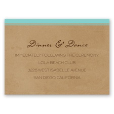 Pine Tree Treasures - Aqua - Reception Card