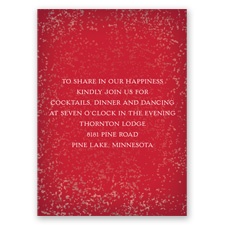 Snowy Pines - Barn Red - Reception Card