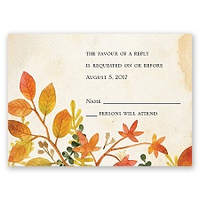 Autumn Hues - Response Card