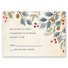 Winter Foliage - Response Card