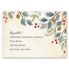 Winter Foliage - Reception Card