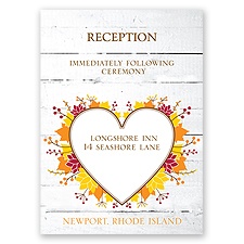 Autumn Love - Reception Card