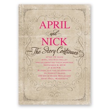 Rustic Flourish - Anniversary Invitation