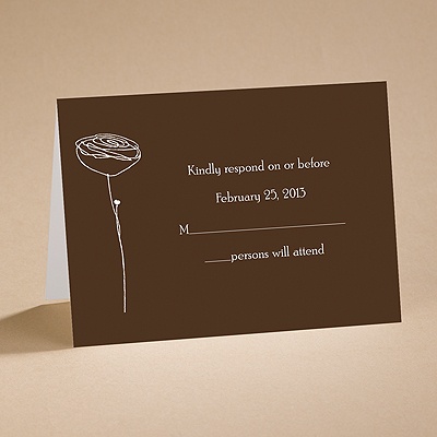 Bloom - (Chocolate) Respond Card and Envelope