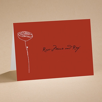Bloom - (Scarlet) Note Card And Envelope