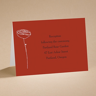 Bloom - (Scarlet) Reception Card