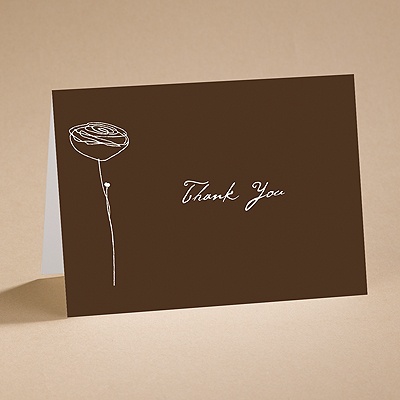 Bloom - (Chocolate) Thank You Card With Verse and Envelope