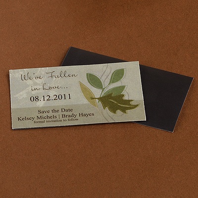 Autumn Leaves Save the Date Magnet