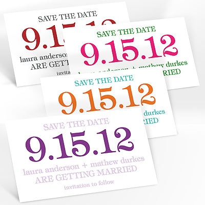 Bold Save The Date Magnet