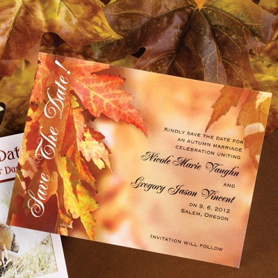 Leaves Background - Save the Date