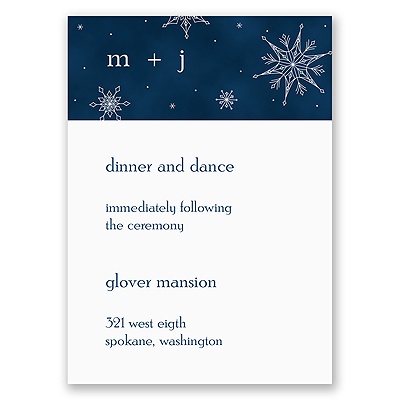 Sensational Snowfall - Reception Card