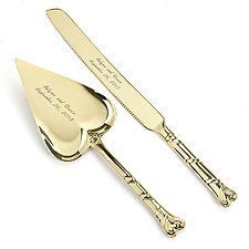 Gold Heart-Handled Set