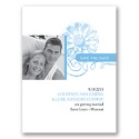 Flower Save The Date Card - Cornflower