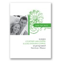 Flower Save The Date Card - Grass