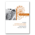 Flower Save The Date Card - Terra Cotta