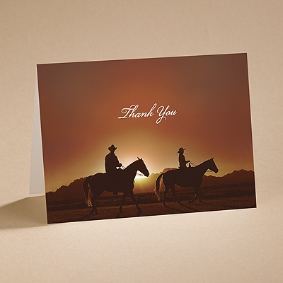 On the Range - Thank You Card and Envelope