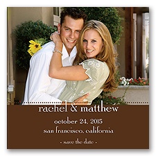 Magnetic Save The Date - Chocolate