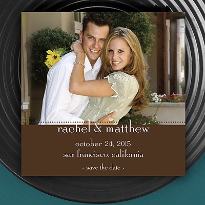 Photo Save the Date Magnet - Chocolate