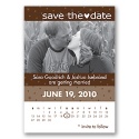 Calendar Save The Date Card - Chocolate
