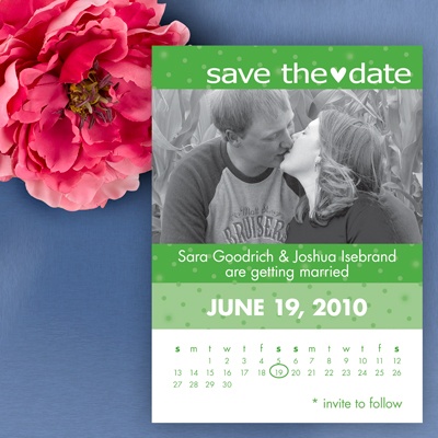 Calendar Save The Date - Grass