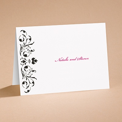 Bow Tie Ebony - Note Card and Envelope