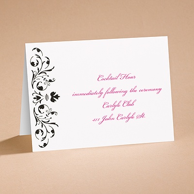 Bow Tie Ebony - Reception Card