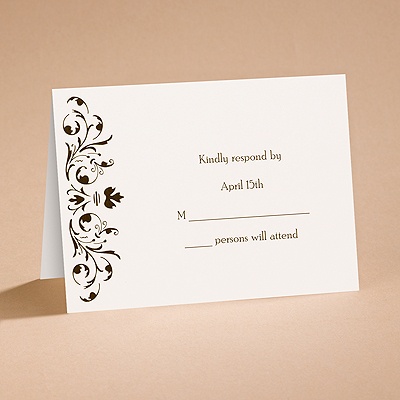 Bow Tie Chocolate - Respond Card and Envelope