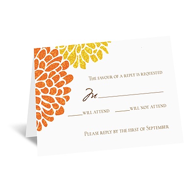 It Takes Two (Orange and Yellow) - Respond Card and Envelope
