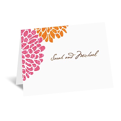 It Takes Two ( Pink and Orange) - Note Card and Envelope