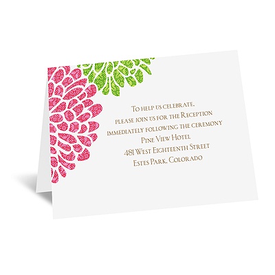 It Takes Two ( Pink and Green) - Reception Card
