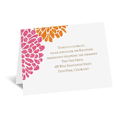 It Takes Two ( Pink and Orange) - Reception Card