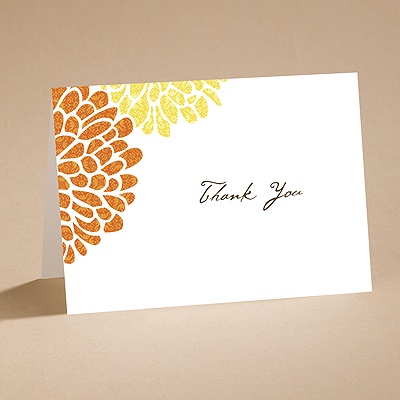 It Takes Two (Orange/Yellow) - Thank You Card With Verse and Envel