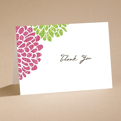 It Takes Two ( Pink and Green) - Thank You Card With Verse and Envelop