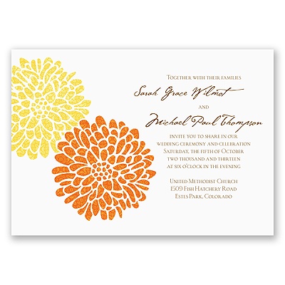 It Takes Two (Orange and Yellow) - Invitation