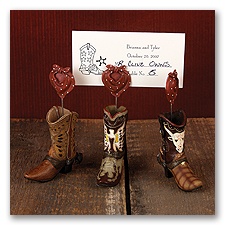 Western Boot Place Card Holder Set
