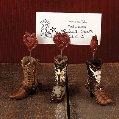 Western Boot Place Card Holder Set