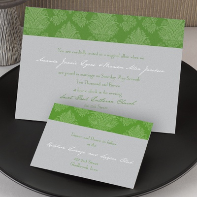 Chic Damask - Invitation - Grass
